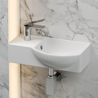 Подвесная раковина Ceramica Nova Element CN6039R 40см отверстие под смеситель слева белый